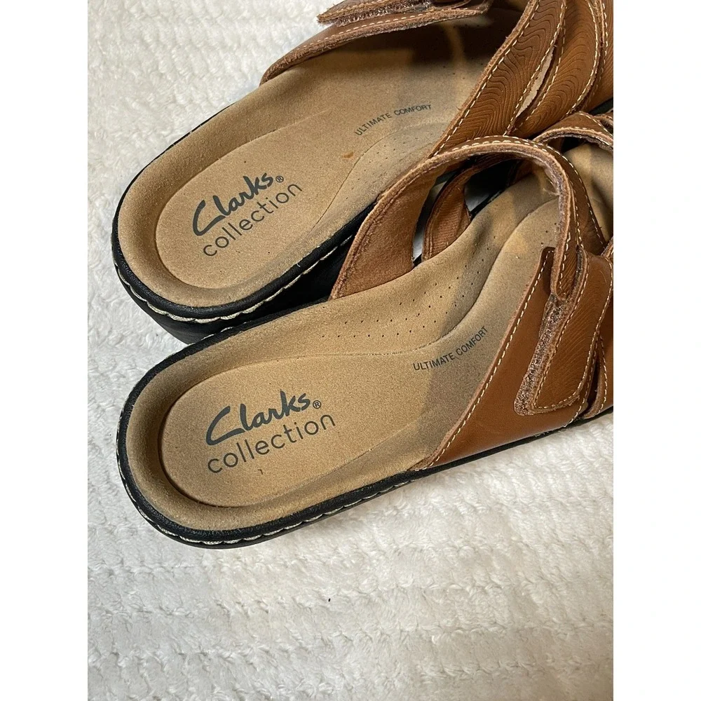 Clarks Collection Women's 7 Merliah Karli Strappy Sandal Shoe Tan Brown